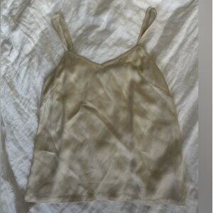 Vince viscose satin cami top ivory/ cream size small